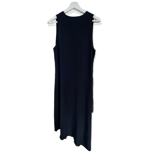 T.BABATON High Low Silk Dress, V Neck, Asymmetrical - Picture 4 of 8